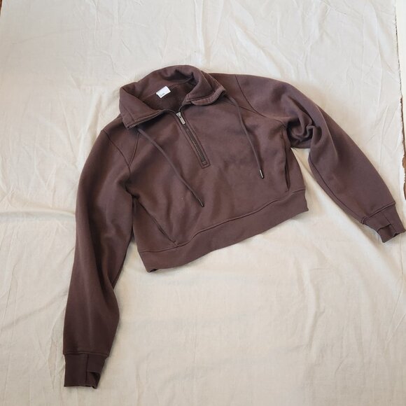 All In Motion™ Women's Fleece Half Zip Pullover - Brown XS - Picture 1 of 15